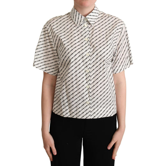 Dolce & Gabbana Elegant Dotted Cotton Polo Top Dolce & Gabbana