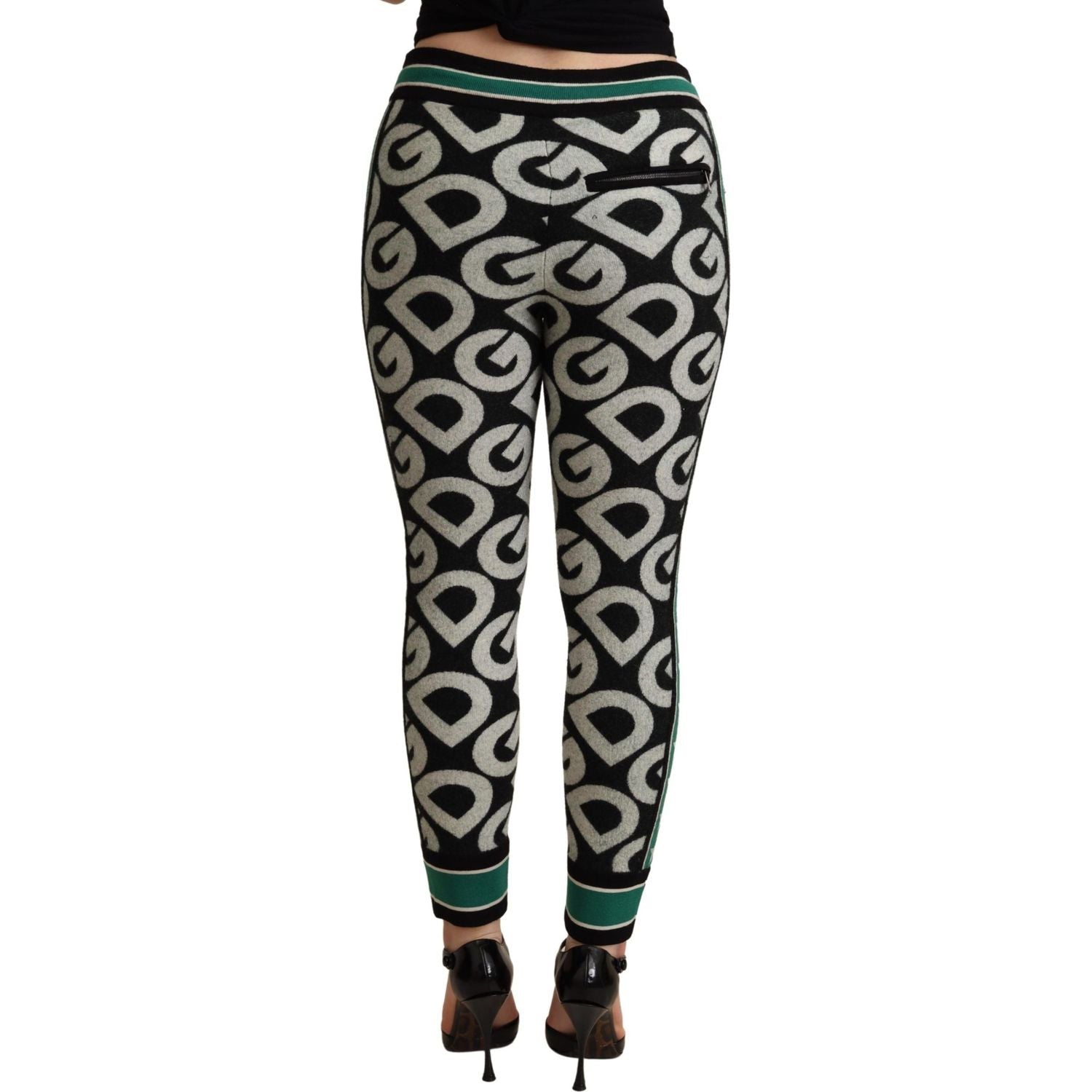 بنطال رياضي من مزيج الصوف المنقوش من Dolce &amp; Gabbana