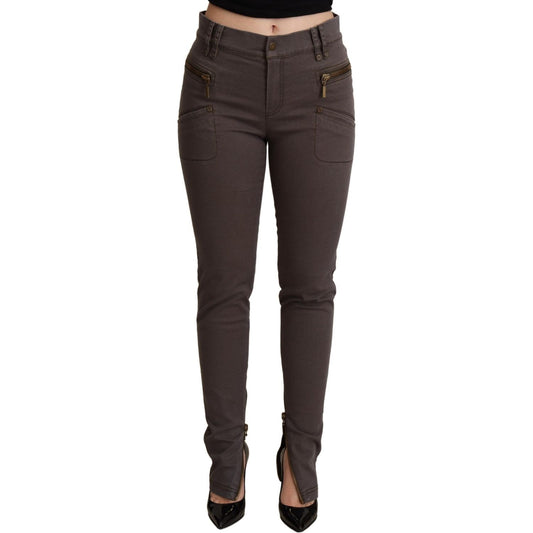 Chic Brown Slim-Fit Skinny Jeans