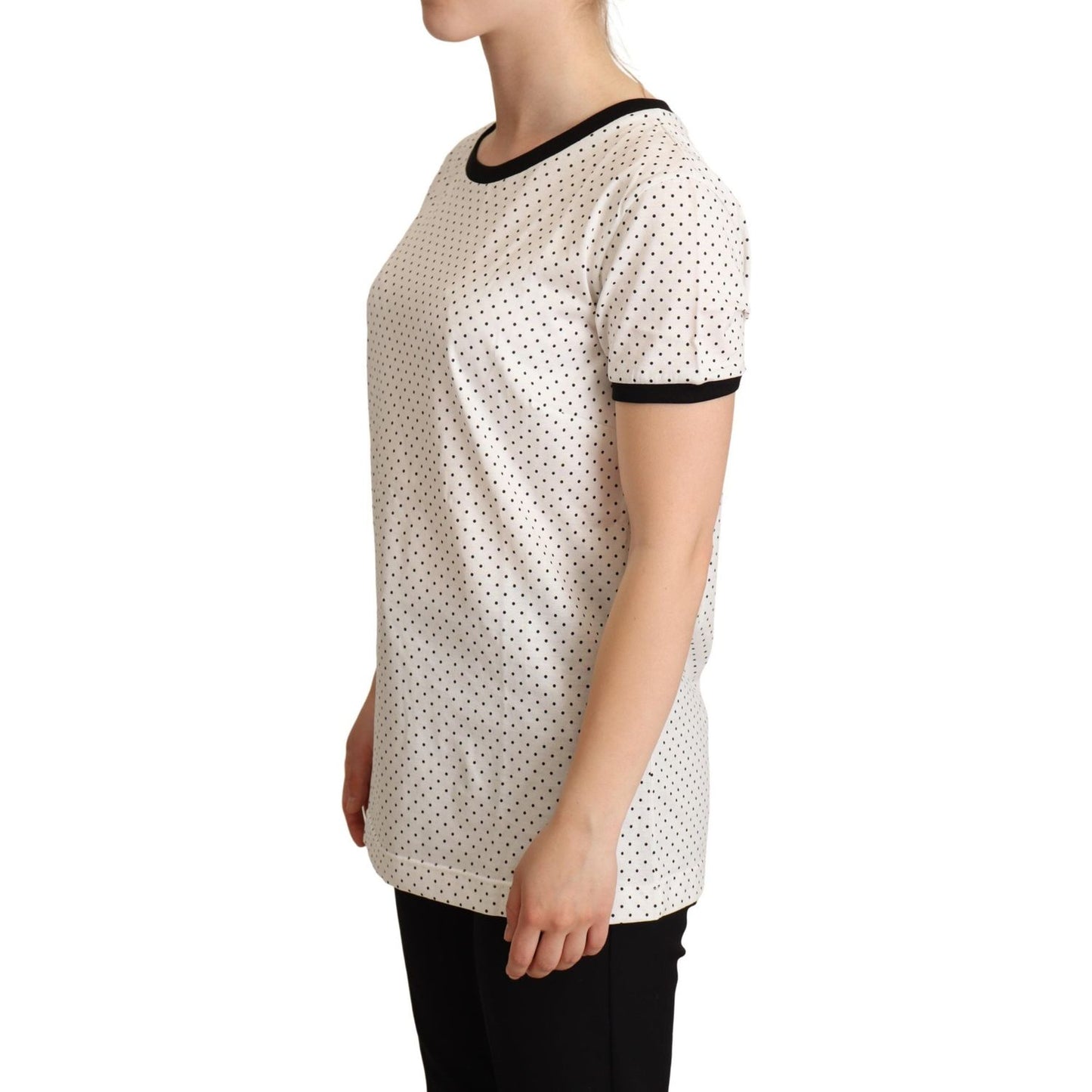 Polka Dot Crewneck Cotton Tee