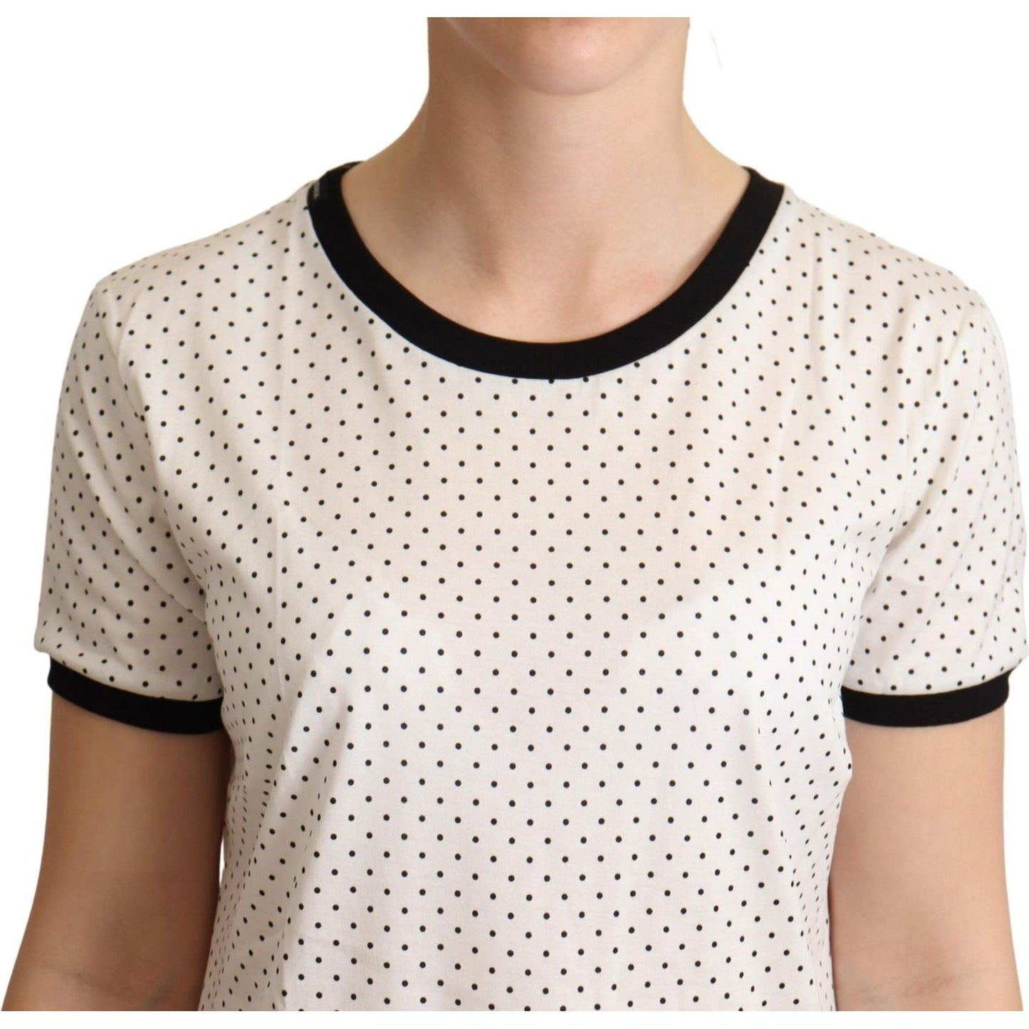 Polka Dot Crewneck Cotton Tee