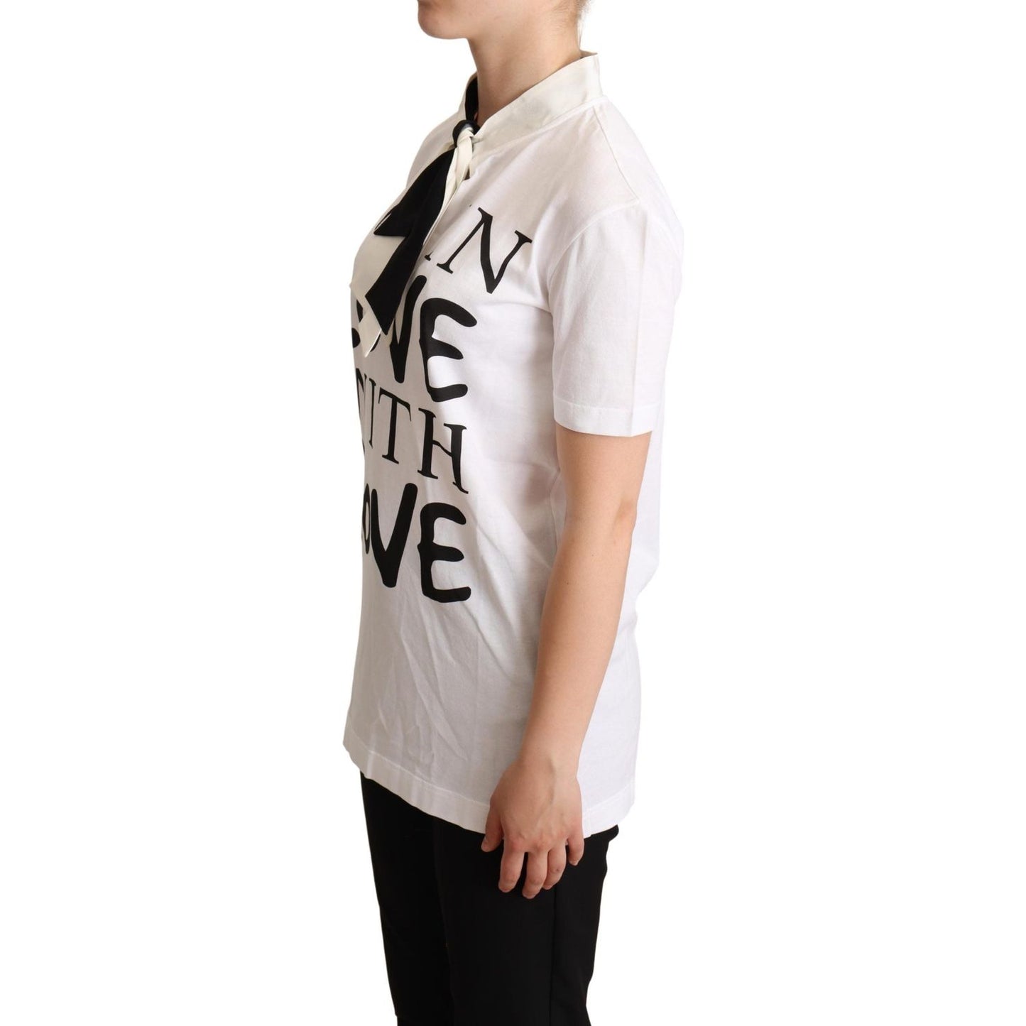 Chic Love Slogan Silk Cotton Tee