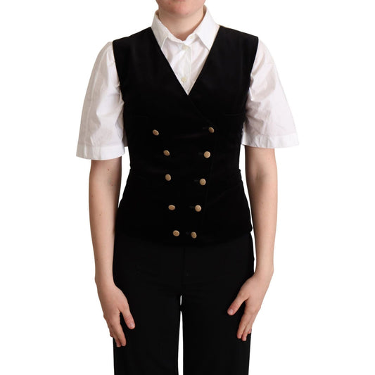 Elegant Sleeveless Velvet Waistcoat