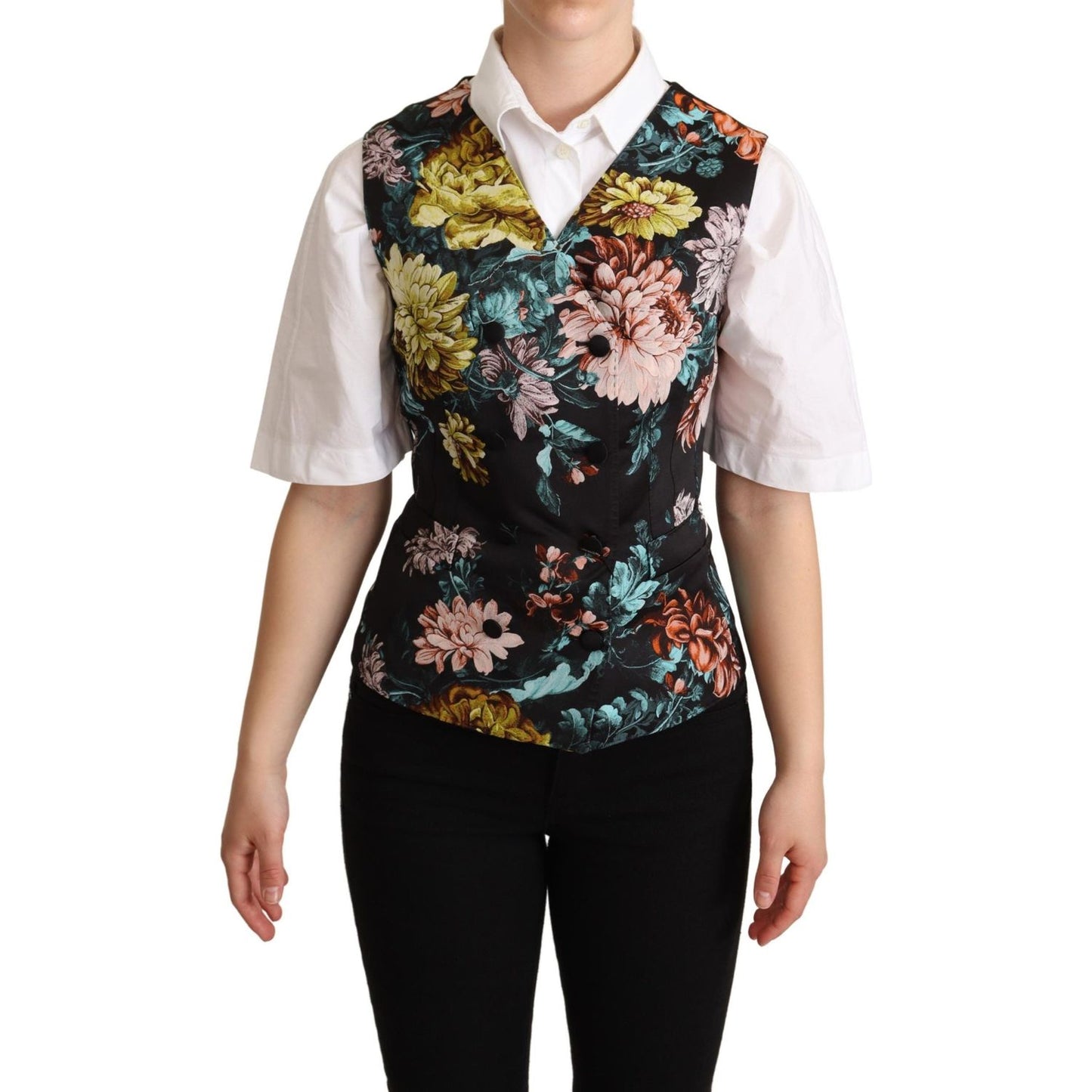 Exquisite Floral Jacquard Waistcoat