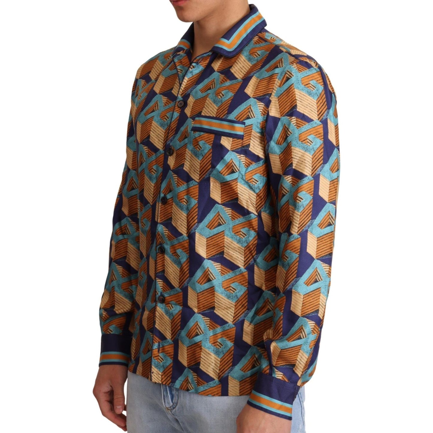 Elegant Silk Casual Shirt with DG Logo