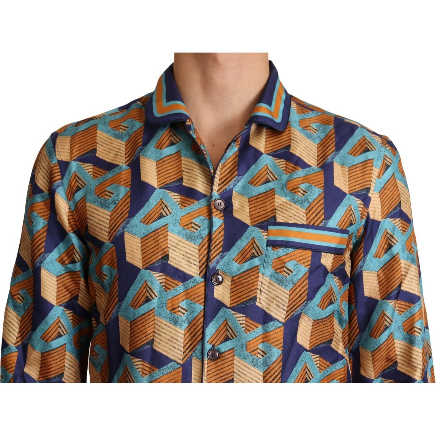 Elegant Silk Casual Shirt with DG Logo