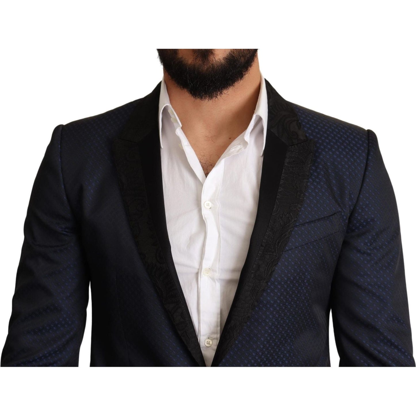 Elegant Blue Slim Fit Martini Blazer