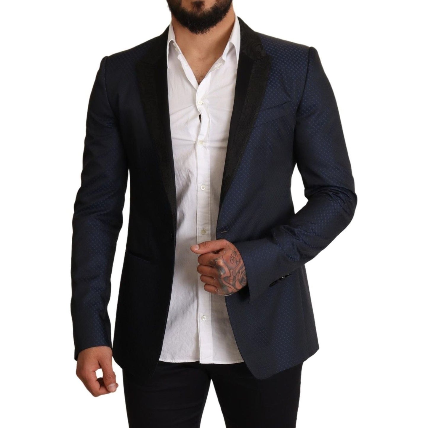 Elegant Blue Slim Fit Martini Blazer