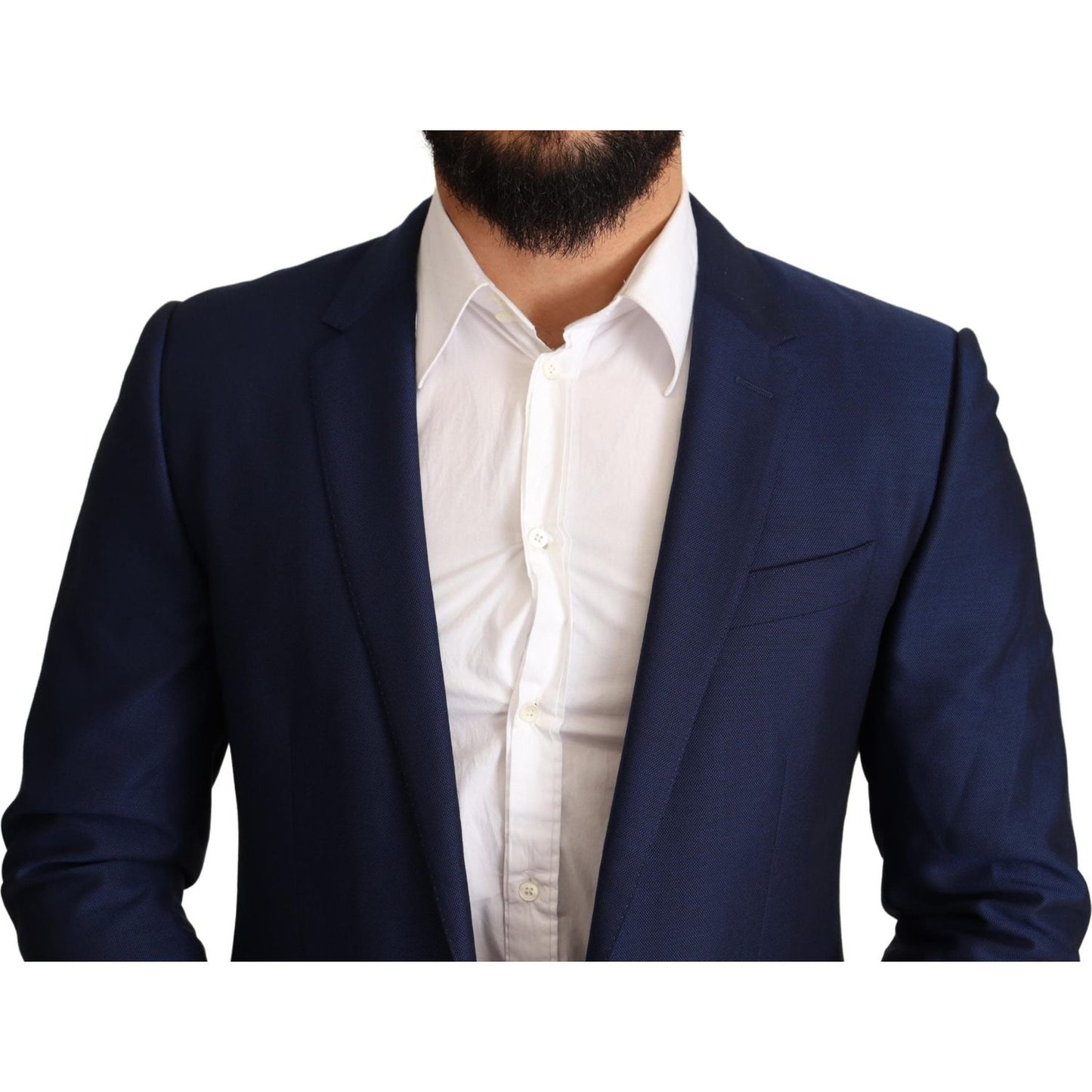 Navy Blue Virgin Wool Martini Blazer