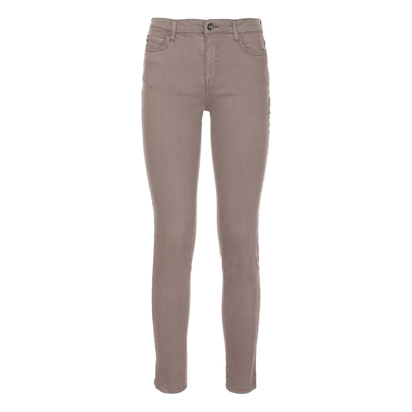 Impeccable Gray Cotton Stretch Pants