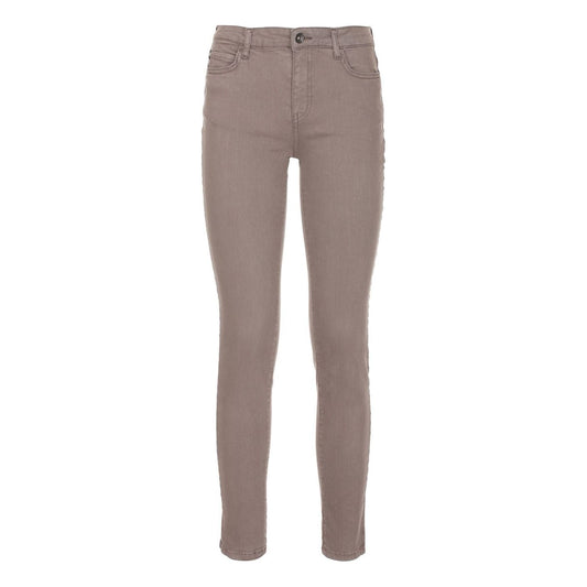 Impeccable Gray Cotton Stretch Pants