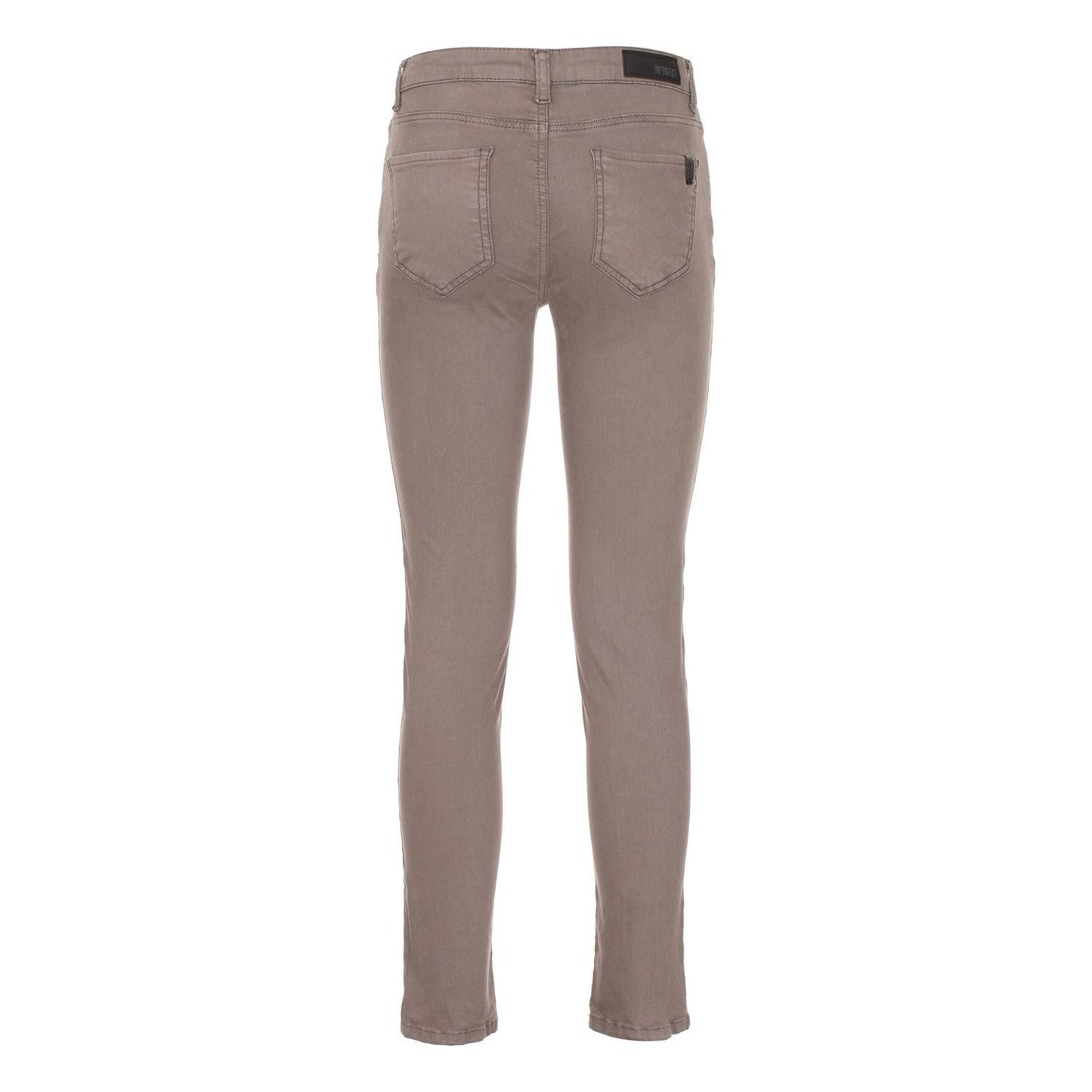 Impeccable Gray Cotton Stretch Pants