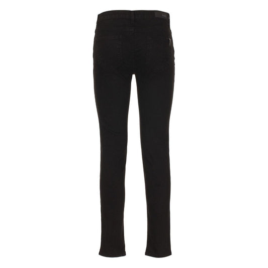 Chic Black Cotton Blend Trousers