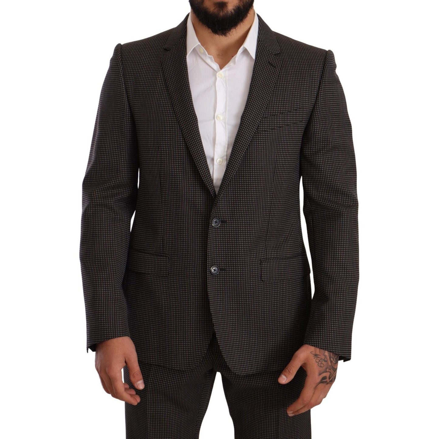 Elegant Gray Martini Woolen Suit Set