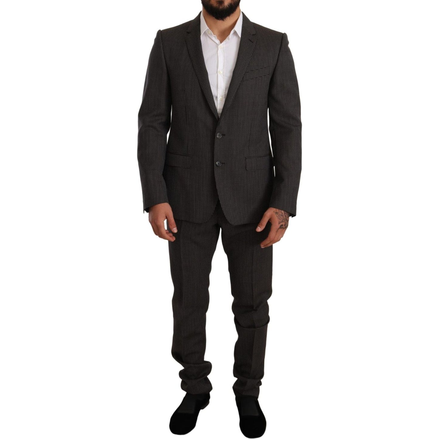 Elegant Gray Martini Woolen Suit Set