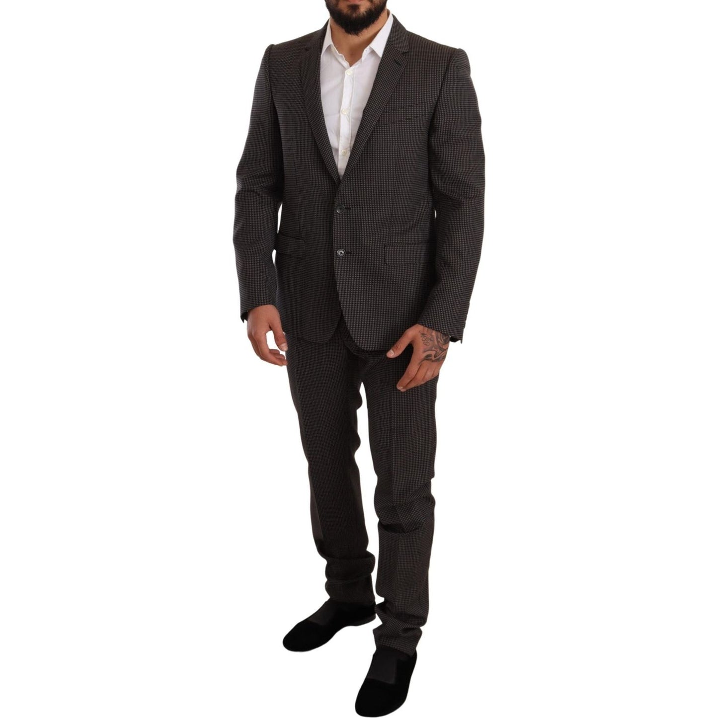 Elegant Gray Martini Woolen Suit Set