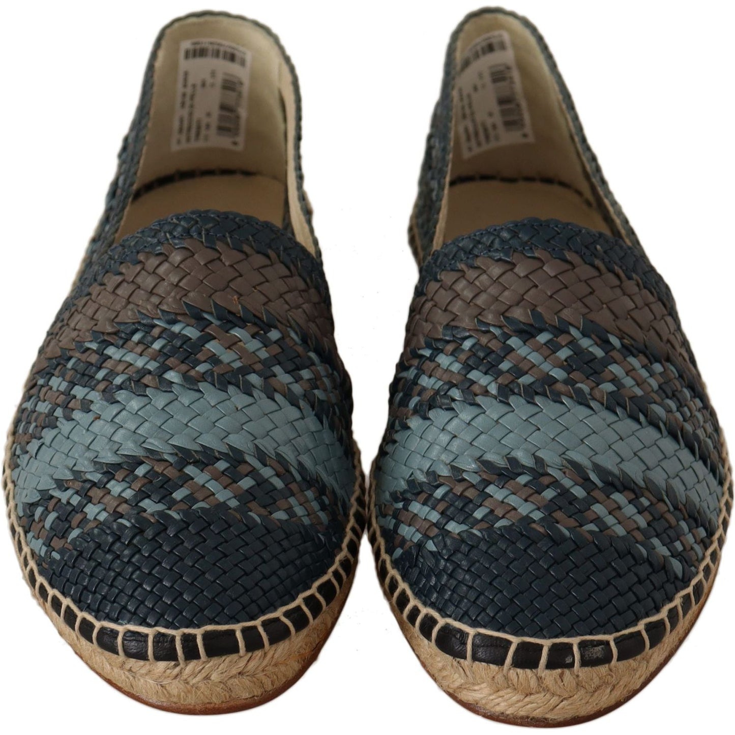 Elegant Woven Leather Espadrilles