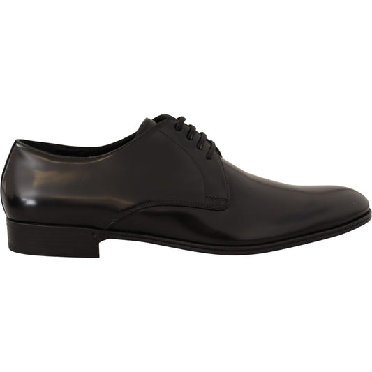 Elegant Black Leather Derby Shoes