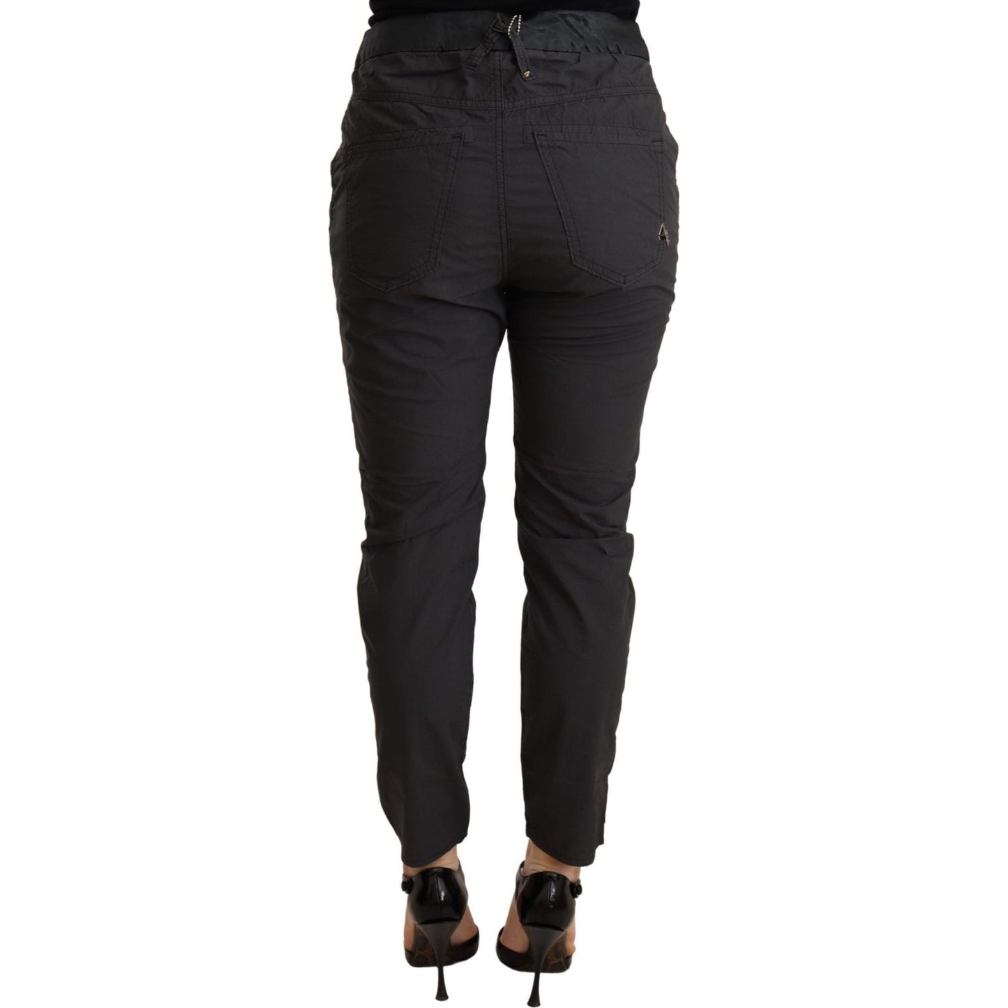 Elegant Mid Waist Slim Fit Skinny Pants