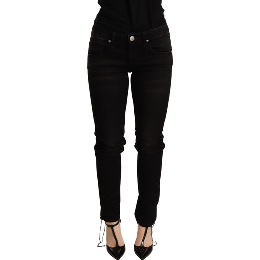 Elegant Slim Fit Black Denim