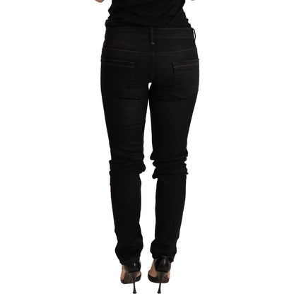 Acht Black Low Waist Skinny Denim Trouser MAN TROUSERS