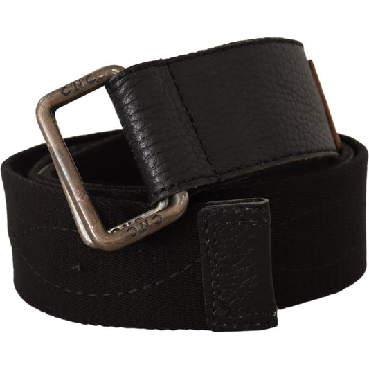 Elegant Cotton-Leather Blend Fashion Belt