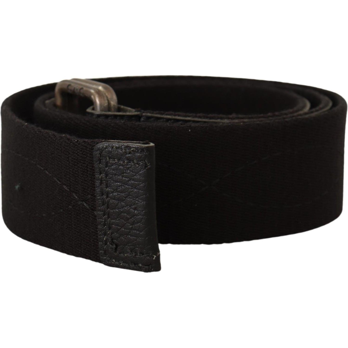 Elegant Cotton-Leather Blend Fashion Belt