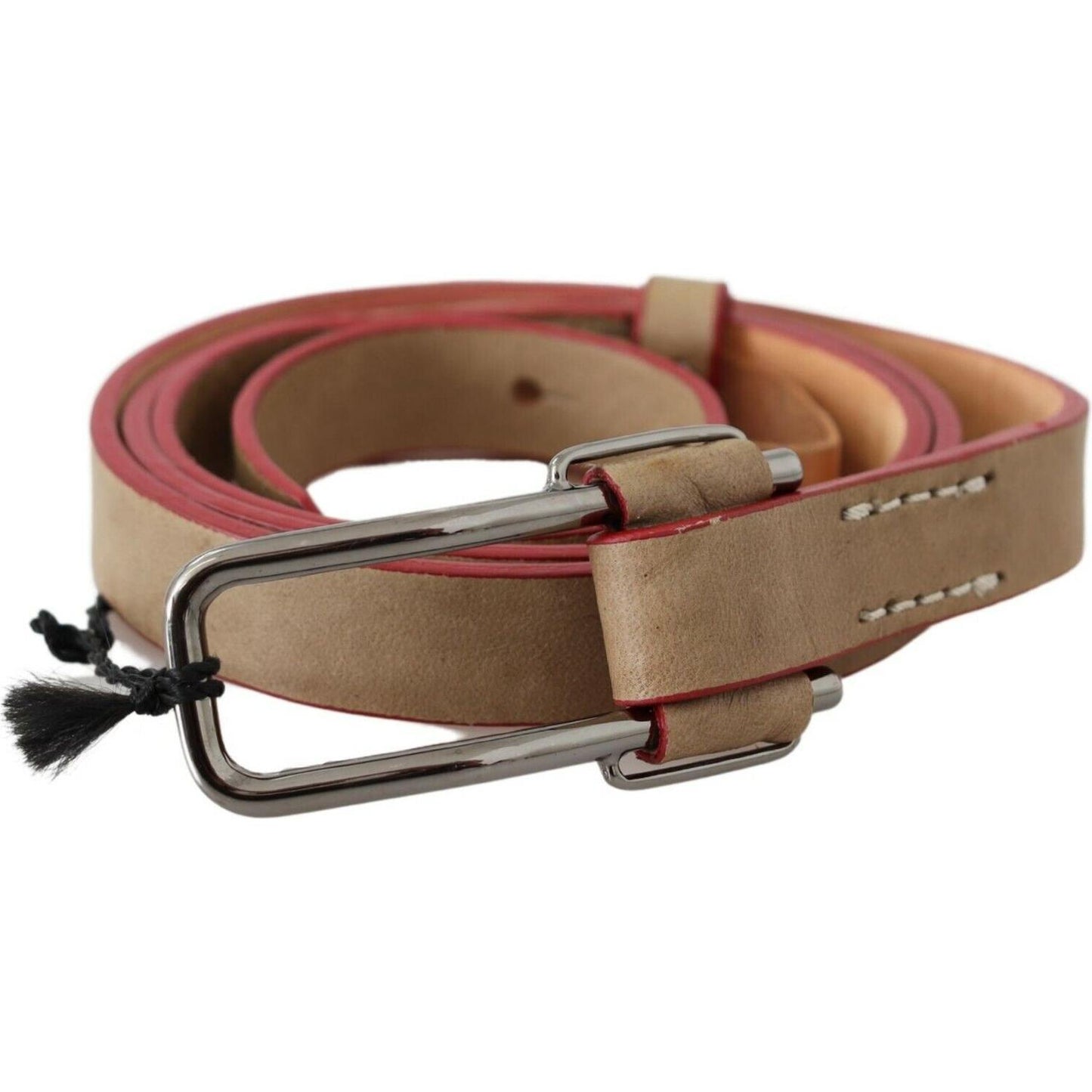 Beige Leather Fashion Belt