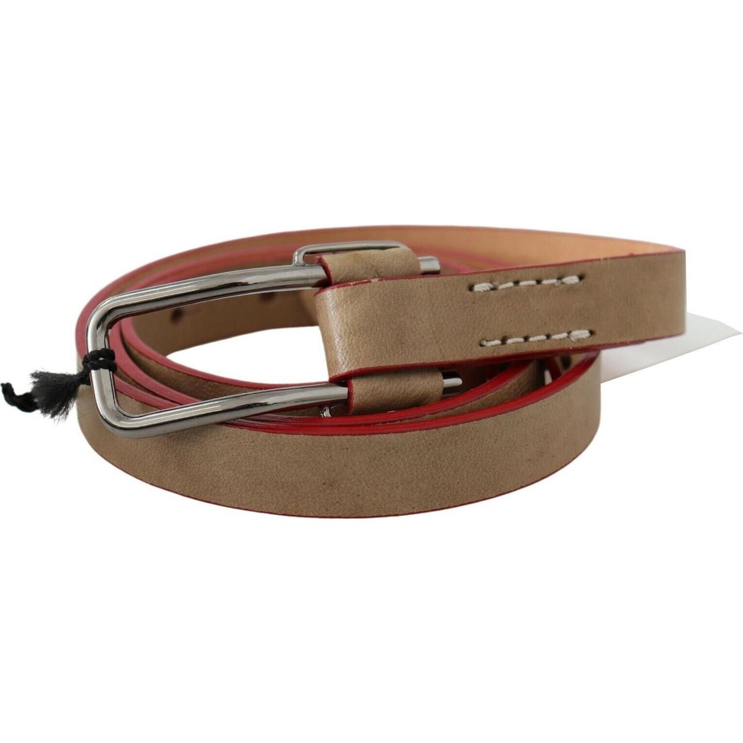 Beige Leather Fashion Belt