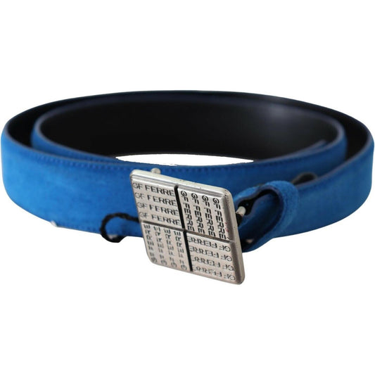 Elegant Royal Blue Leather Belt