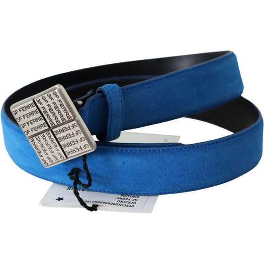 Elegant Royal Blue Leather Belt