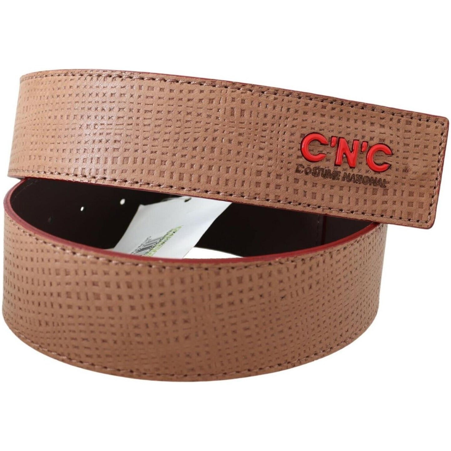 Elegant Beige Leather Fashion Belt