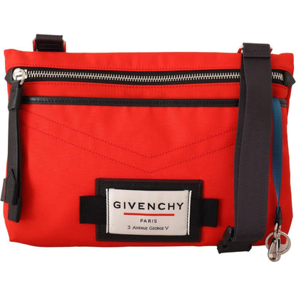Givenchy Red Polyamide Downtown Flat Crossbody Bag Crossbody Bag