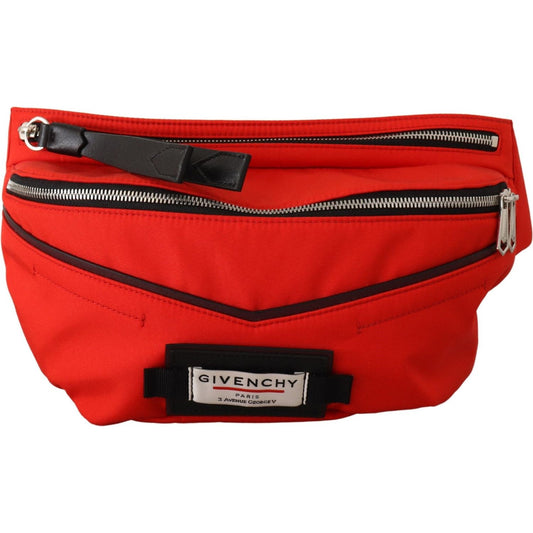 Elegant Large Bum Belt Bag in Red and Black