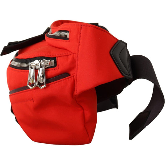 Elegant Large Bum Belt Bag in Red and Black