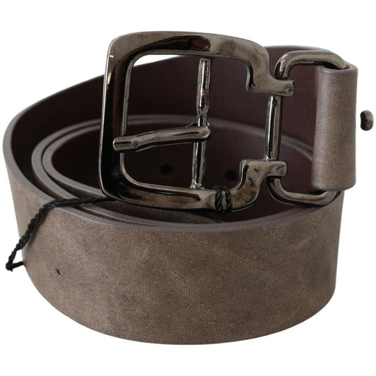 Elegant Dark Brown Leather Belt