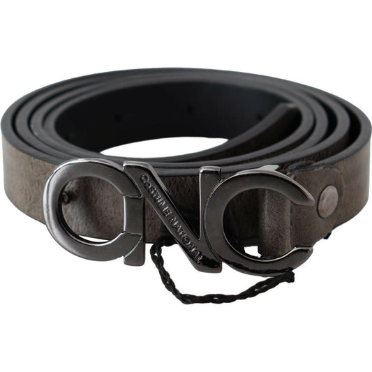 Elegant Dark Brown Leather Belt