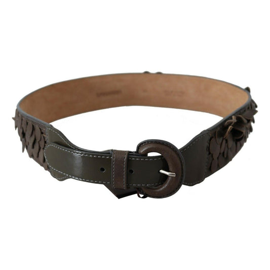 Chic Brown Fringed Leather Fashion Belt