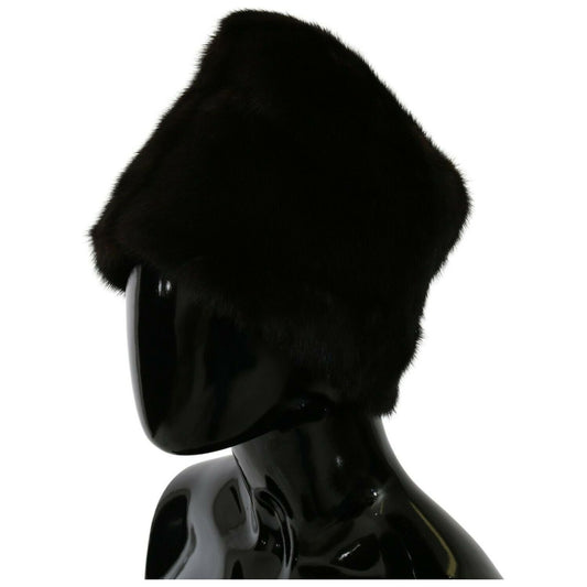 Elegant Black Silk Beanie - Chic Autumn/Winter Accessory