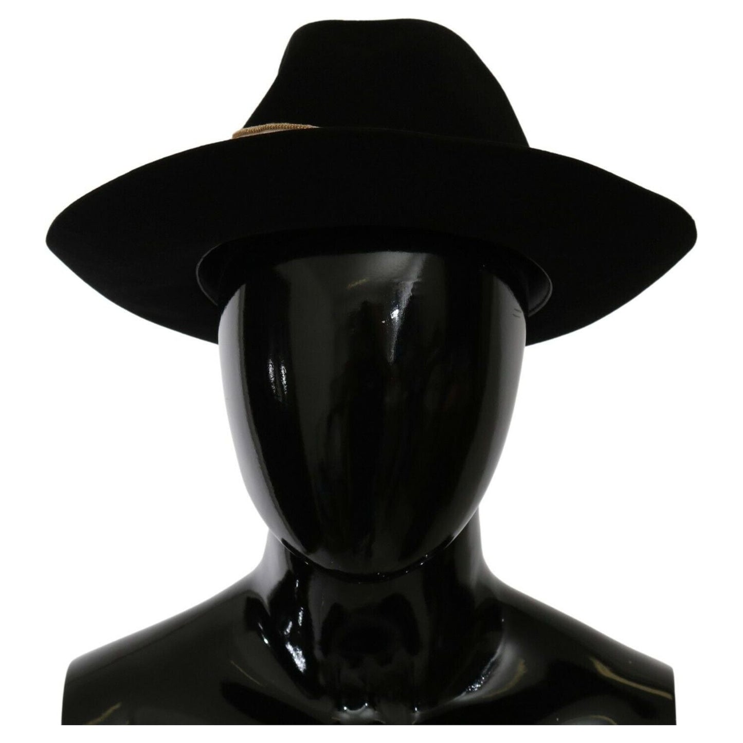 Elegant Black Lapin Wide Brim Panama Hat