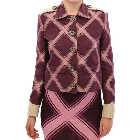 Elegant Multicolor Check Print Jacket