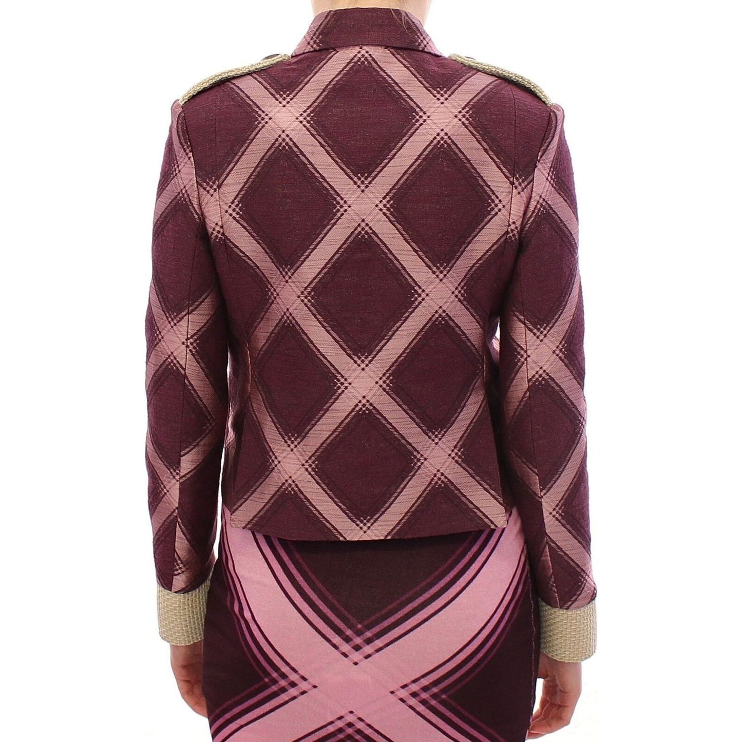 Elegant Multicolor Check Print Jacket