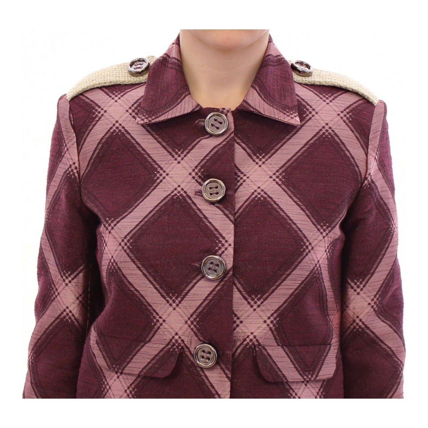 Elegant Multicolor Check Print Jacket