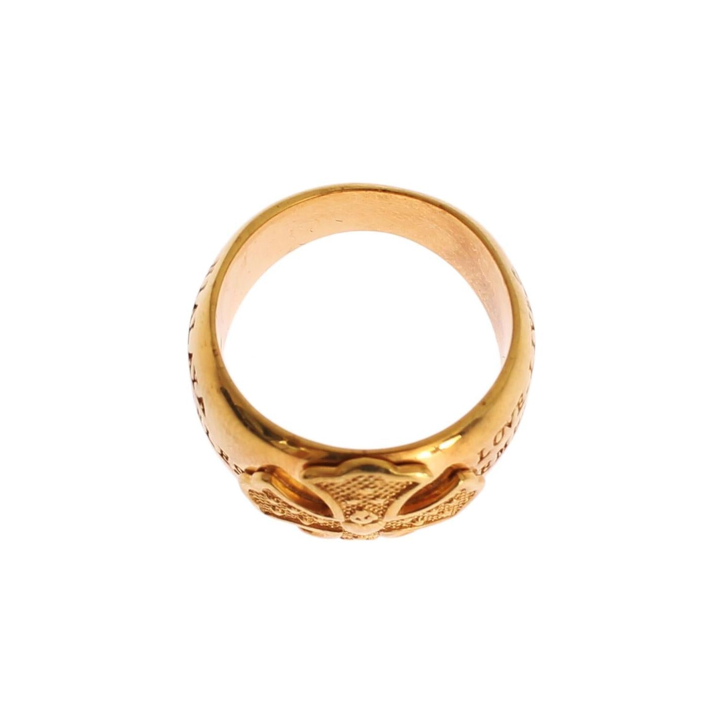 Glamorous Gold-Plated Sterling Silver Ring