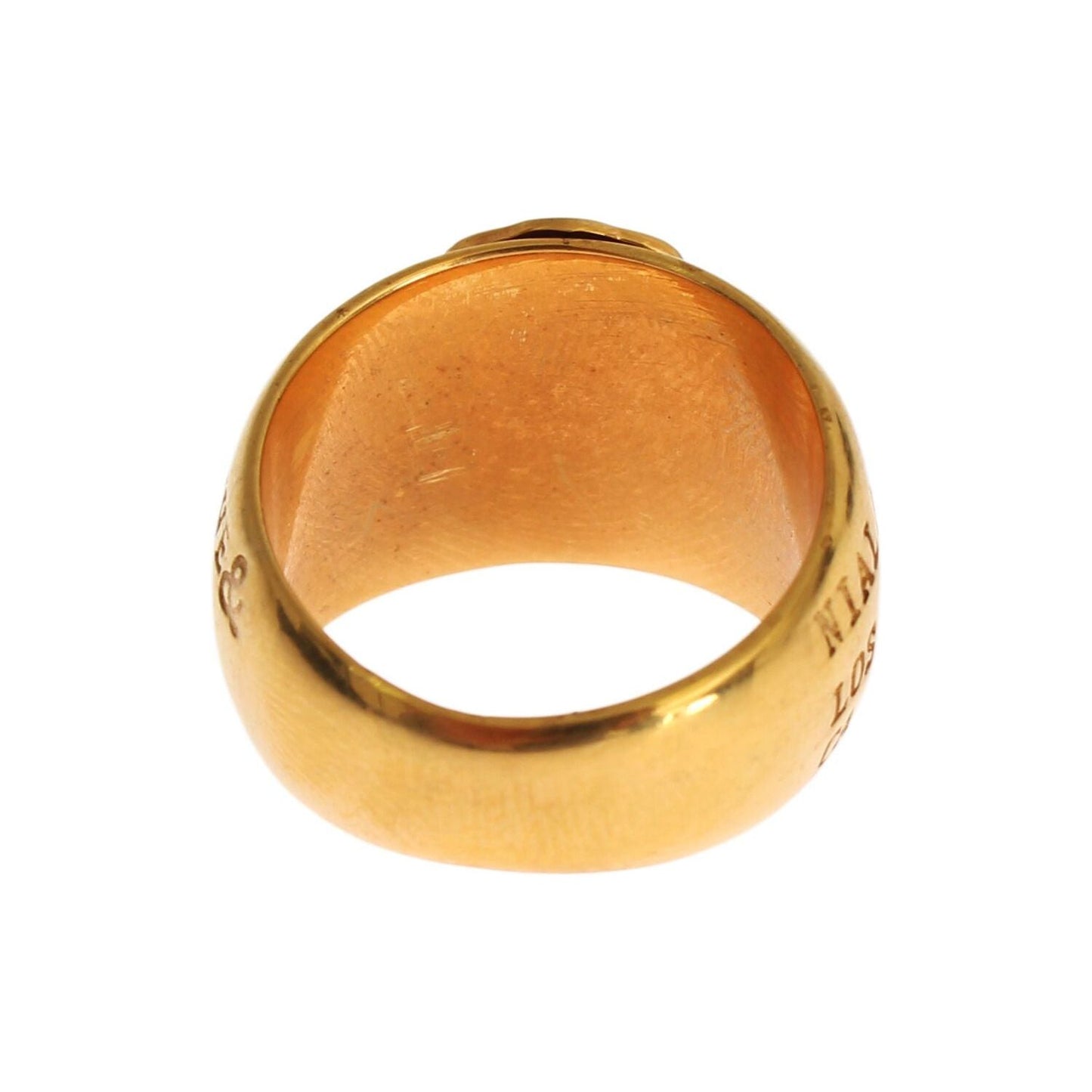 Glamorous Gold-Plated Sterling Silver Ring