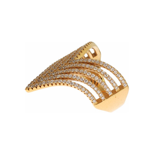 Glamorous Gold Plated Crystal Ring