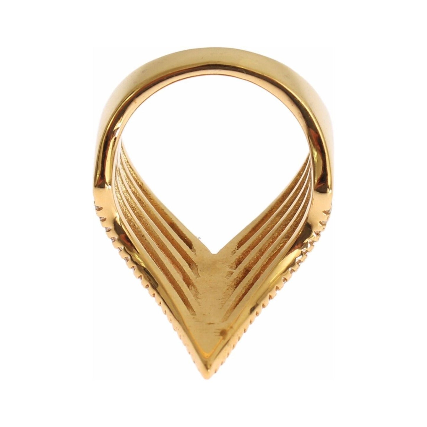 Glamorous Gold Plated Crystal Ring