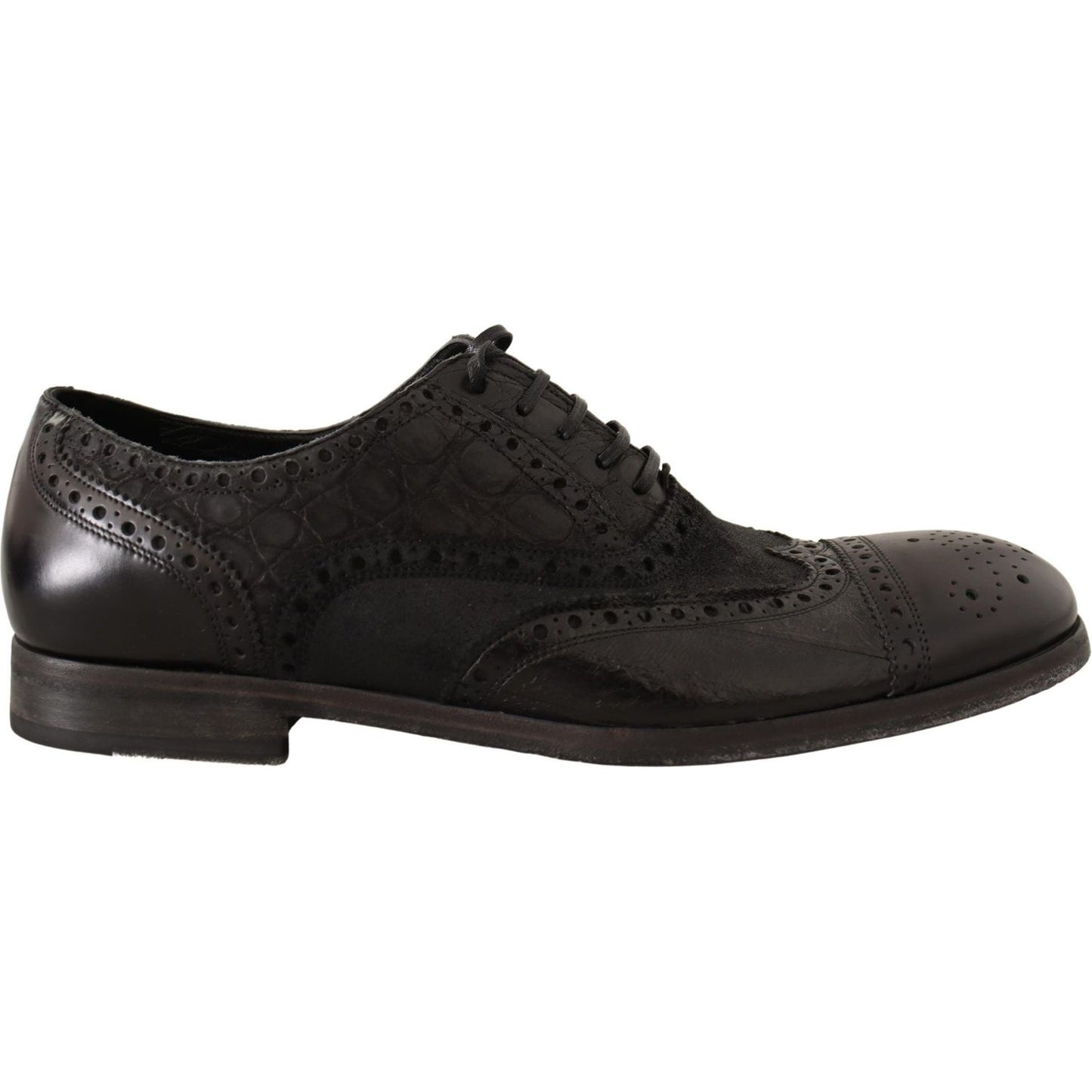 Exotic Leather Brogue Derby Dress Shoes