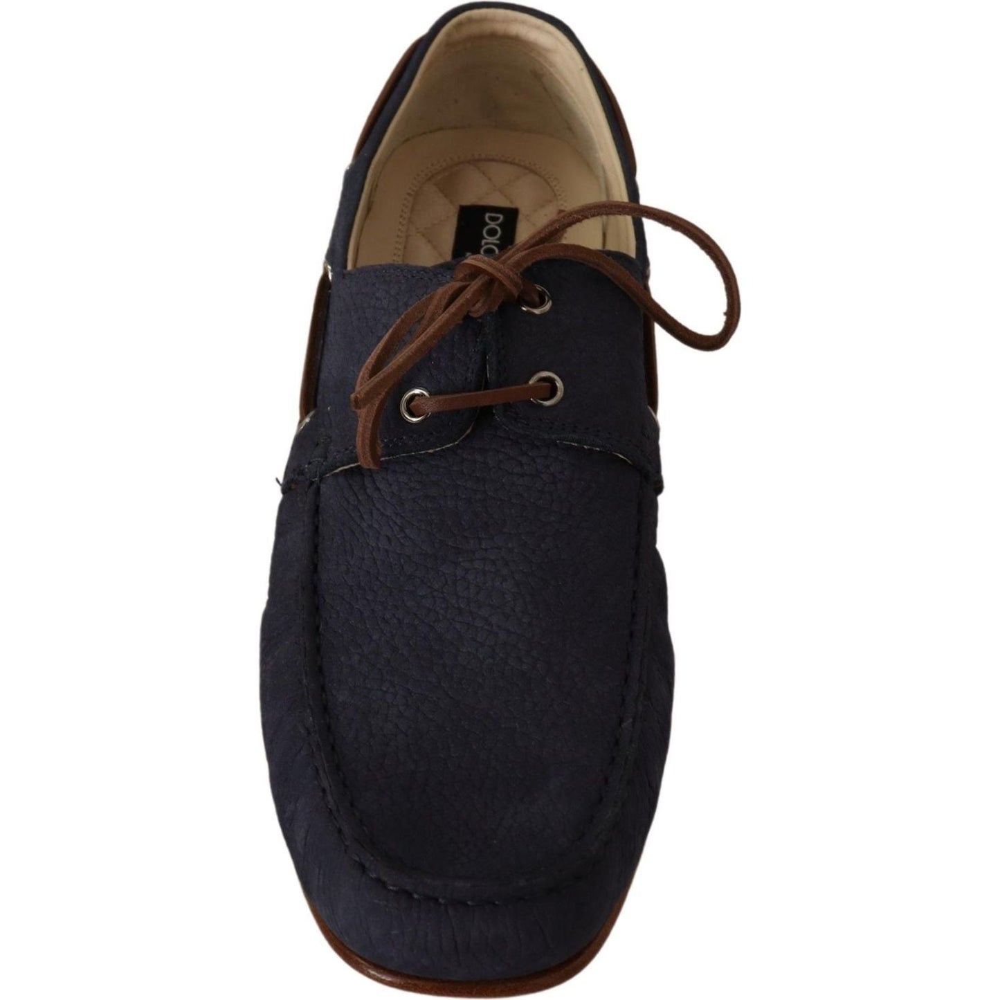 Elegant Blue & Brown Leather Boat Shoes