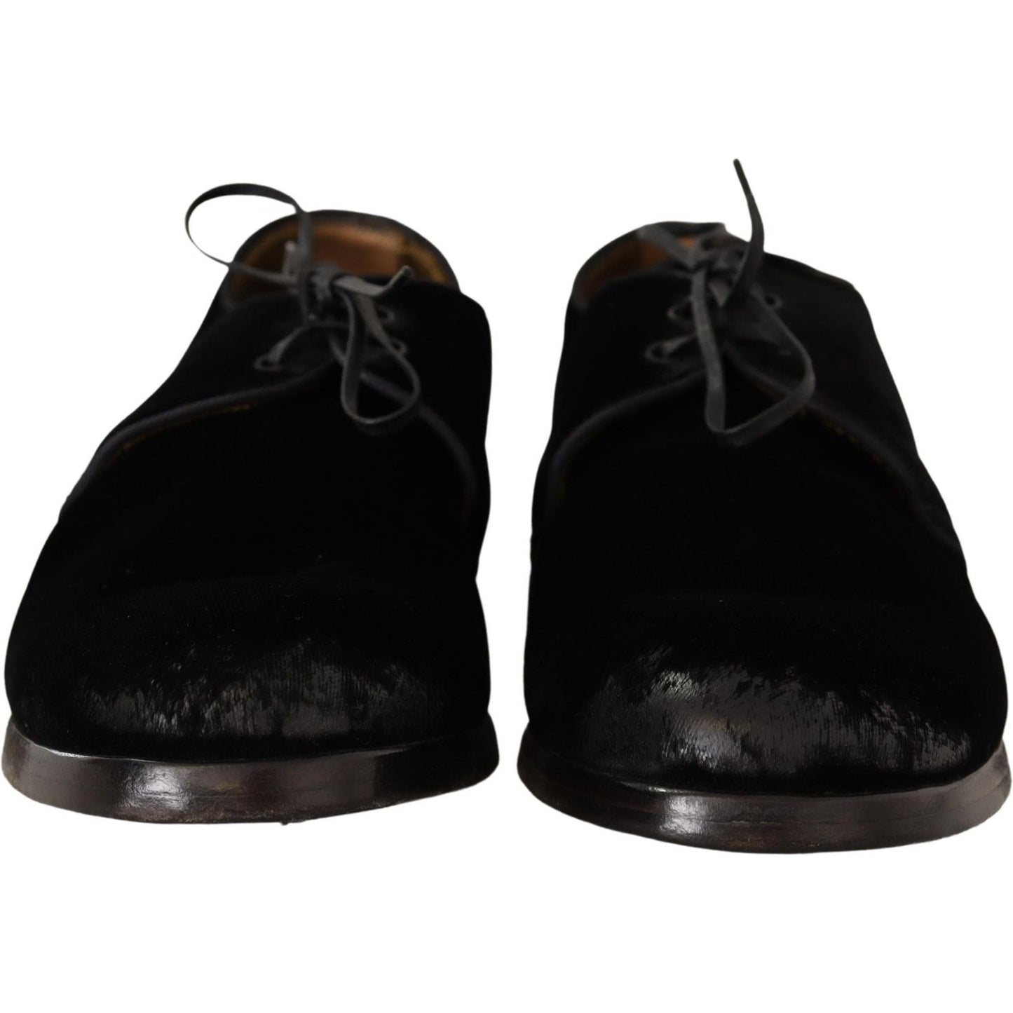 Elegant Black Velvet Derby Shoes